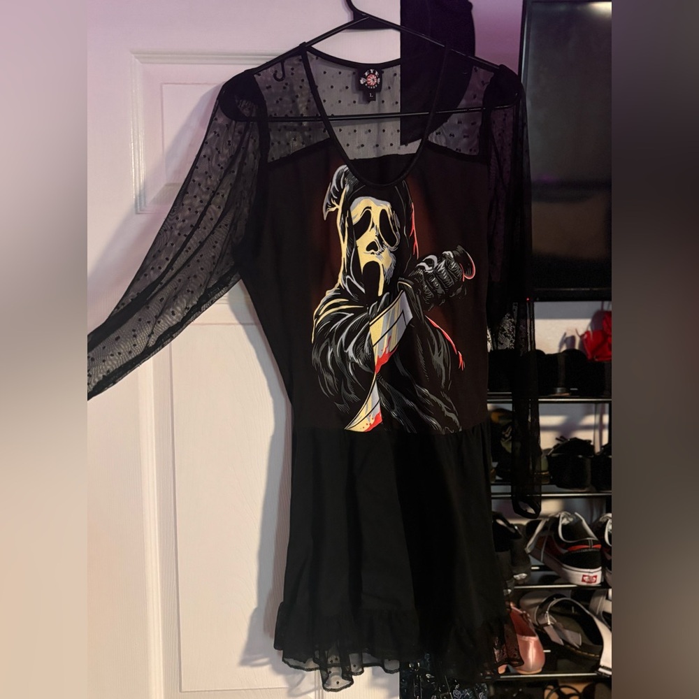 Vera’s Eyecandy ghostface babydoll dress Large